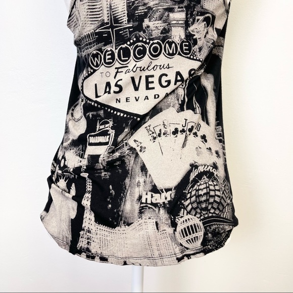 Banana Expression Las Vegas Graphic Muscle Tee Tank Semi Sheer Size Medium - Picture 12 of 16